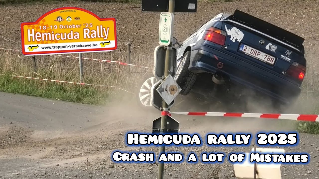 Hemicuda Rally 2025 (Crash and a lot of Mistakes/Show) #crash #rally #rallye #show #mistake #2025 