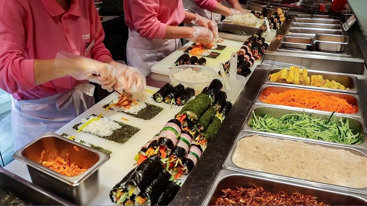 Так вкусно! Корейская еда Kimbap, что иностранцы любят / Корейская уличная еда
