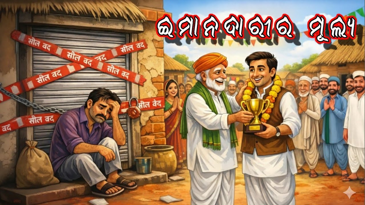 ଇମାନଦାରୀର ମୂଲ୍ୟ // odia moral story /// odia gapa//  odia cartoon//  