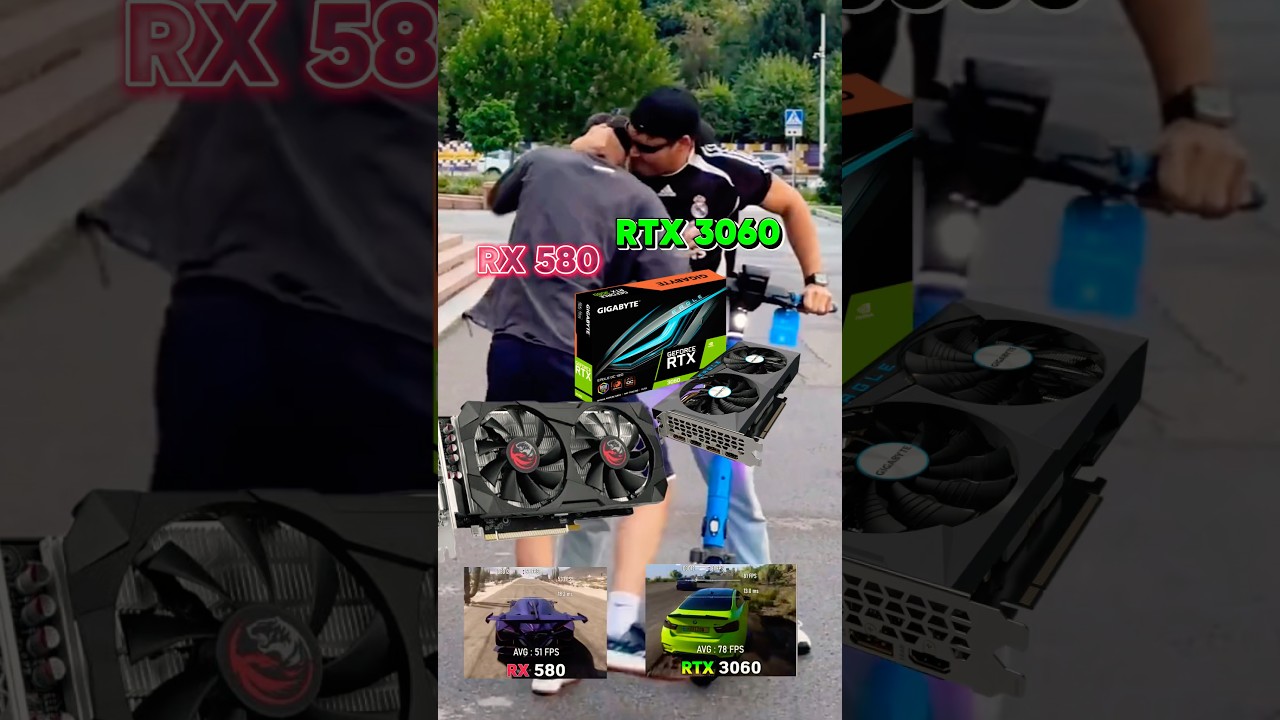 RTX 3060 vs RX 580 vs RX 6700xt/6650XT #gamingpc #gpu #graphicscard #forzahorizon5 #fyp