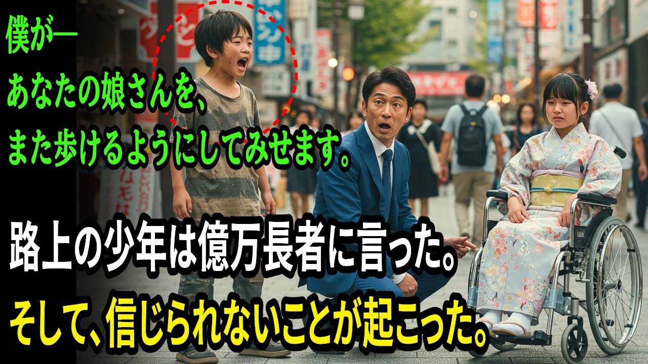 「旦那さん、僕があなたの娘さんをまた歩けるようにしてみせます」と、路上の少年は億万長者に言った。そして、信じられないことが起こった。
