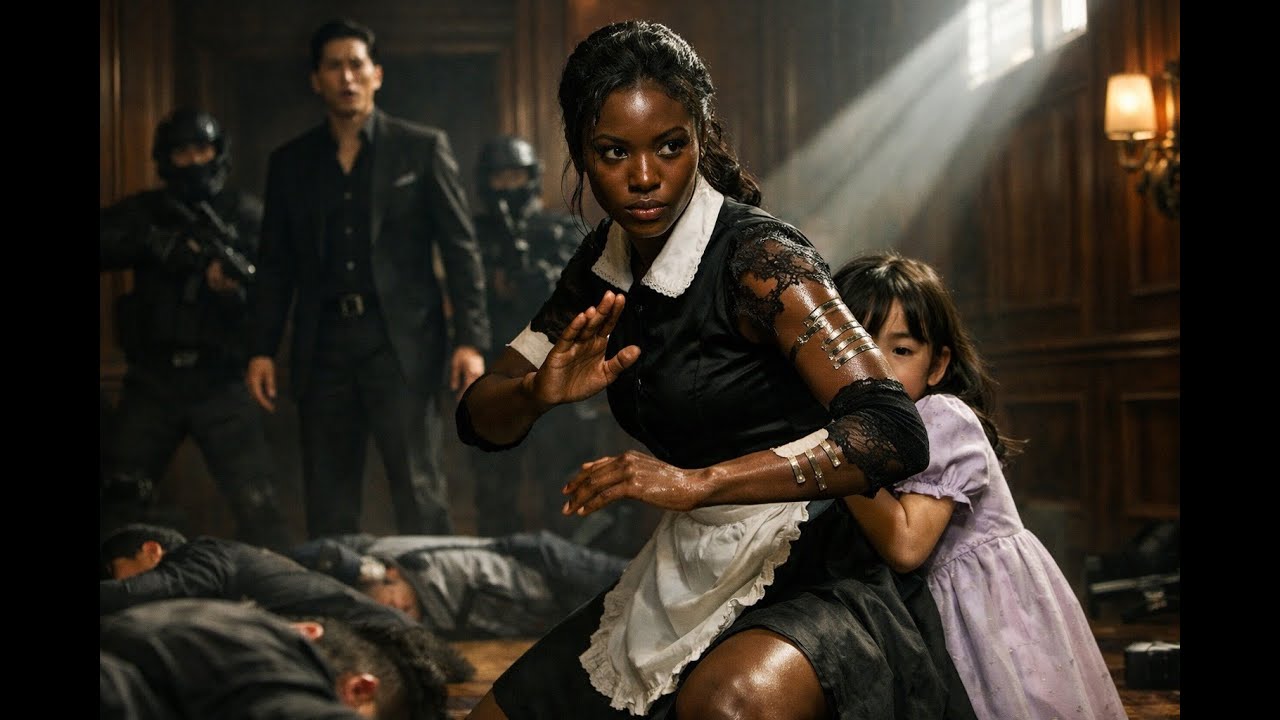 The Korean Mafia Boss's Guards Drew Their Weapons — Until They Saw Black Maid Saving His Daughter...
