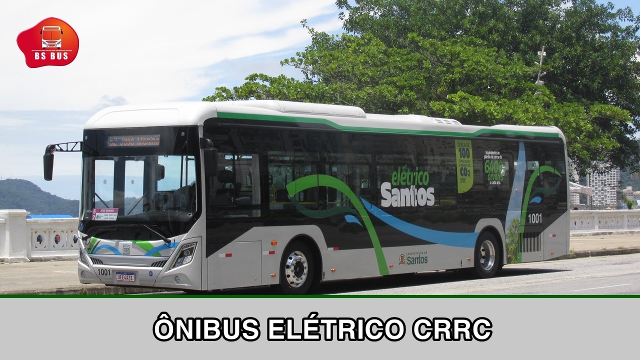 Novo Ônibus Elétrico CRRC San Bus King TEG6125BEV - Viação Piracicabana Santos 1001.