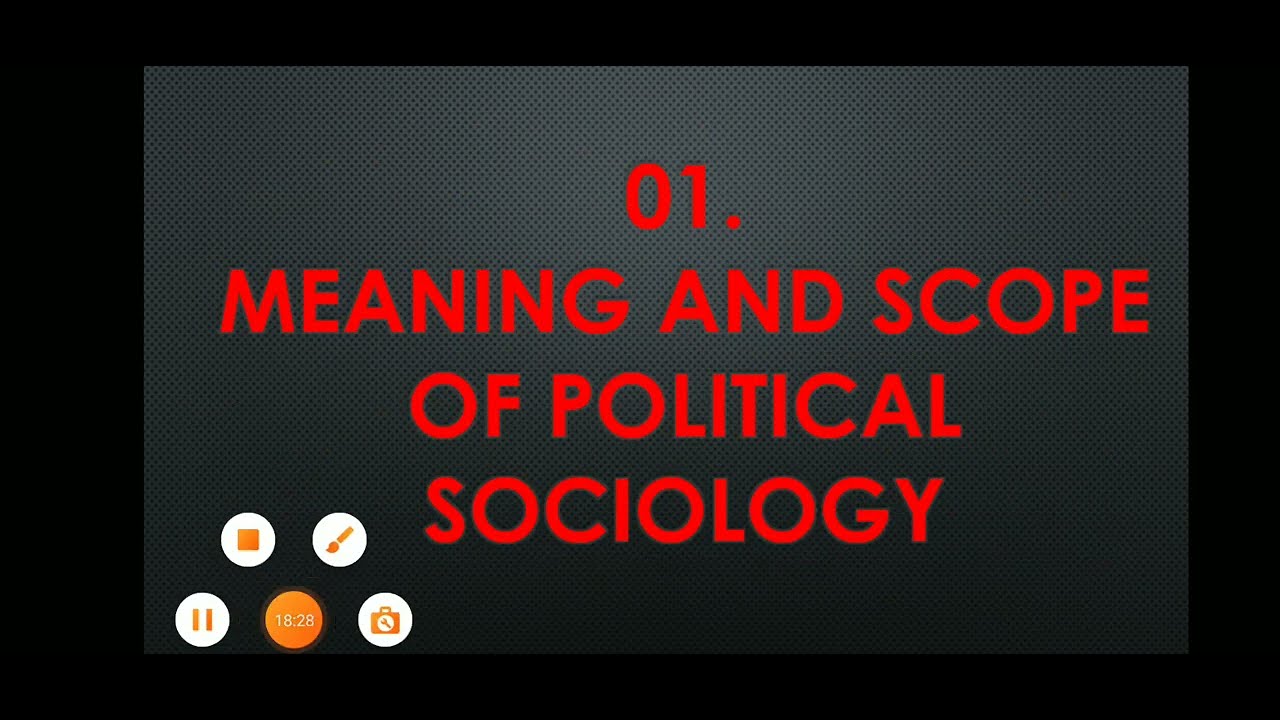 Political Sociology | Meaning and Scope of Political Sociology | Origin | Power