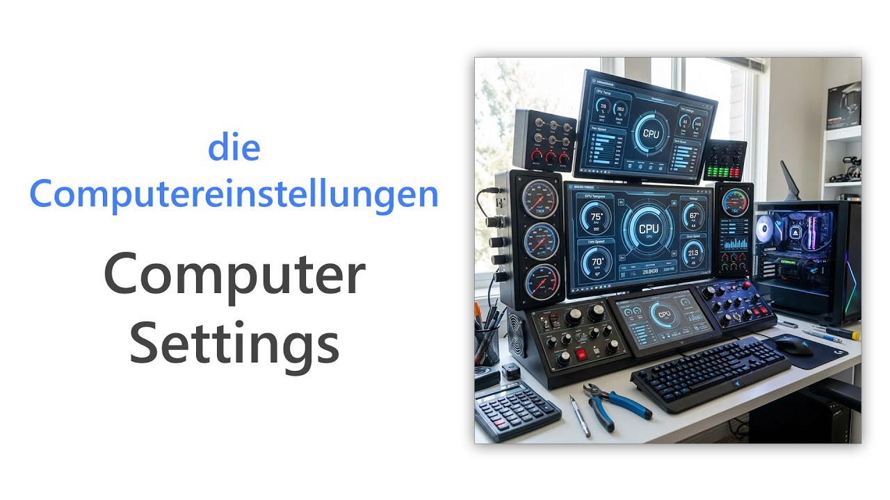 54 German Words for Computer Settings | A2 German Vocabulary | Wortschatz Computereinstellungen