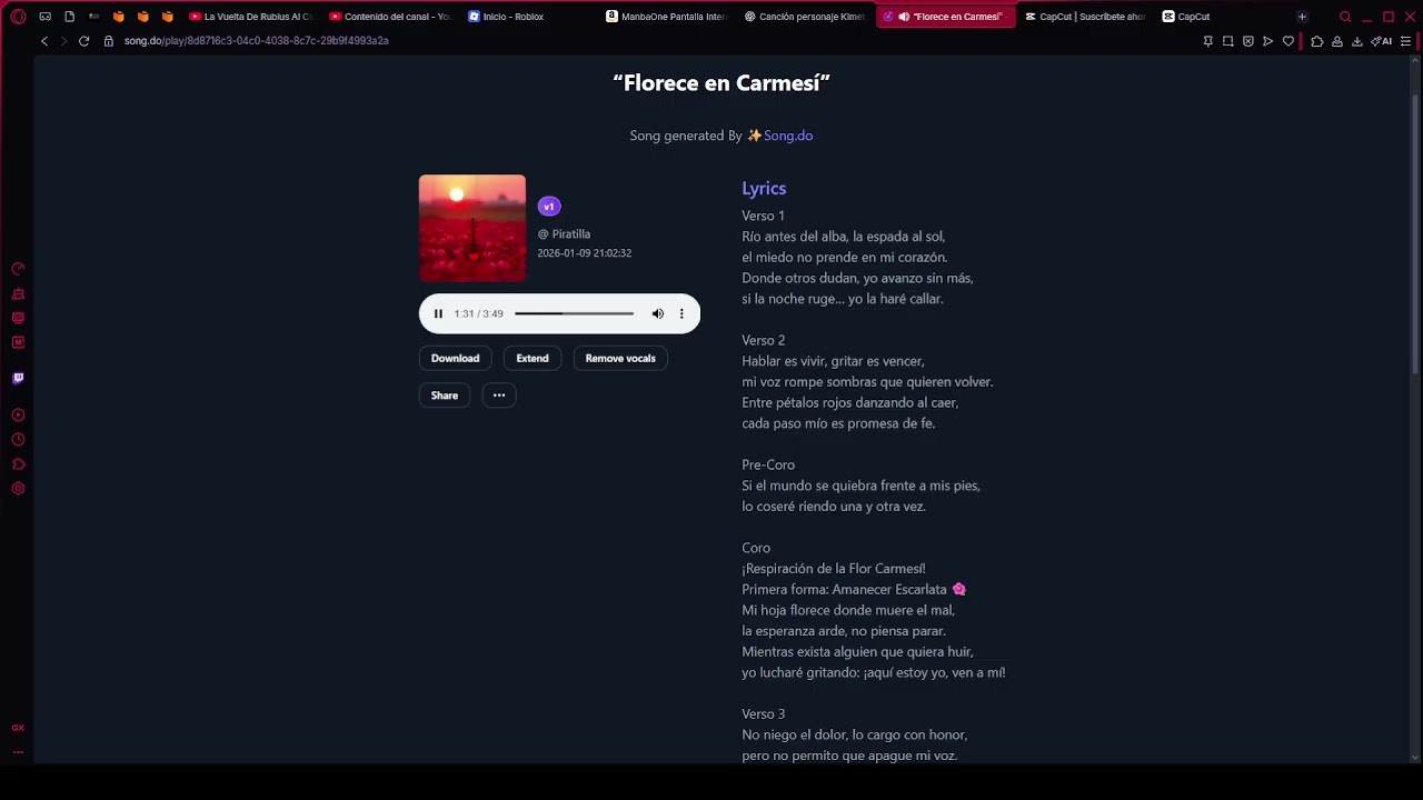 “Florece en Carmesí”