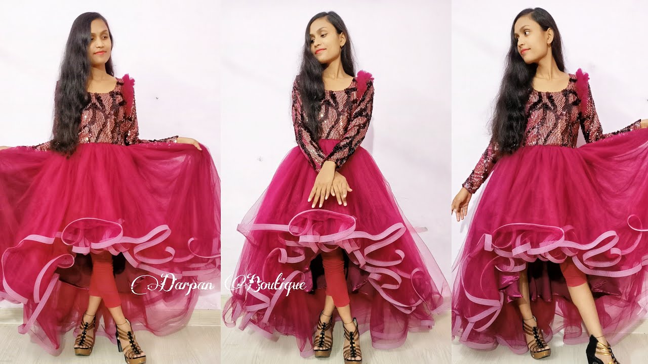 Up Down Frock Cutting and Stitching/ Cinderella Gown /Pari Frock /Party Wear Dress /Princess Dress