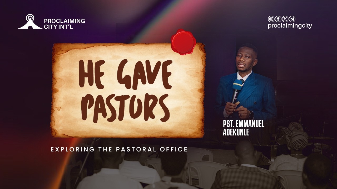 He Gave Pastors 4: Pastoral Work Models || Pastor Emmanuel Adekunle || 25th March 2026