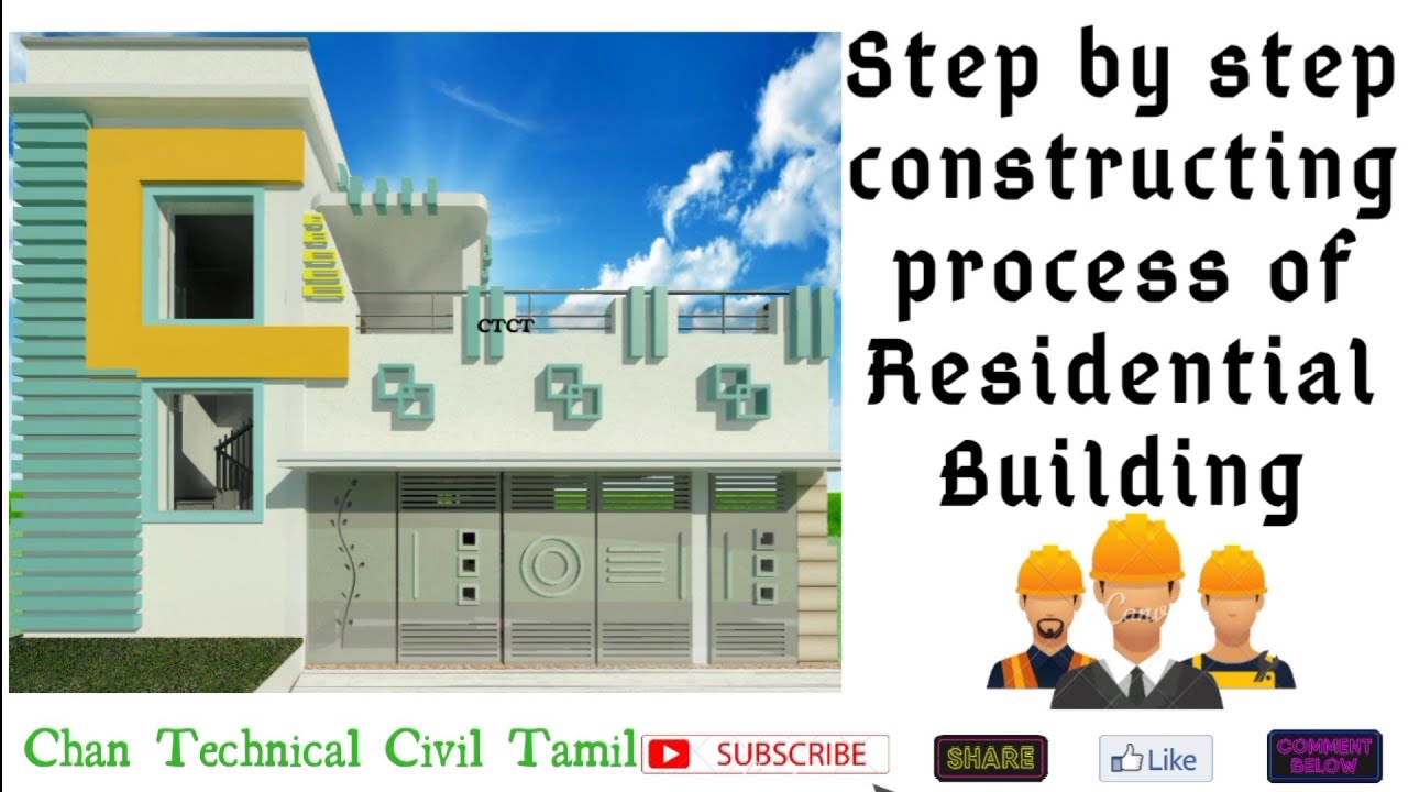 step by step construction process of residential building/Home/House in tamil |CTCT| Chandru Civil