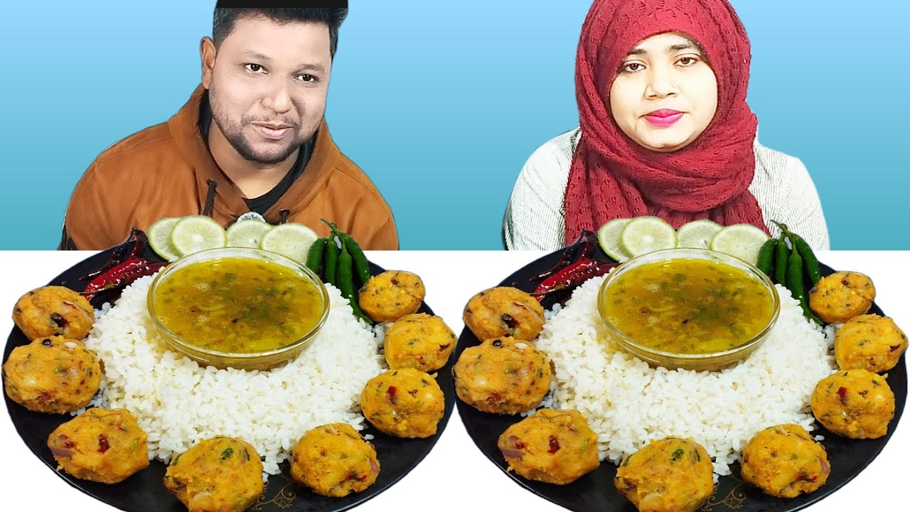 Alu Vorta Dal And Rice Eating Challenge, R+B Vlog