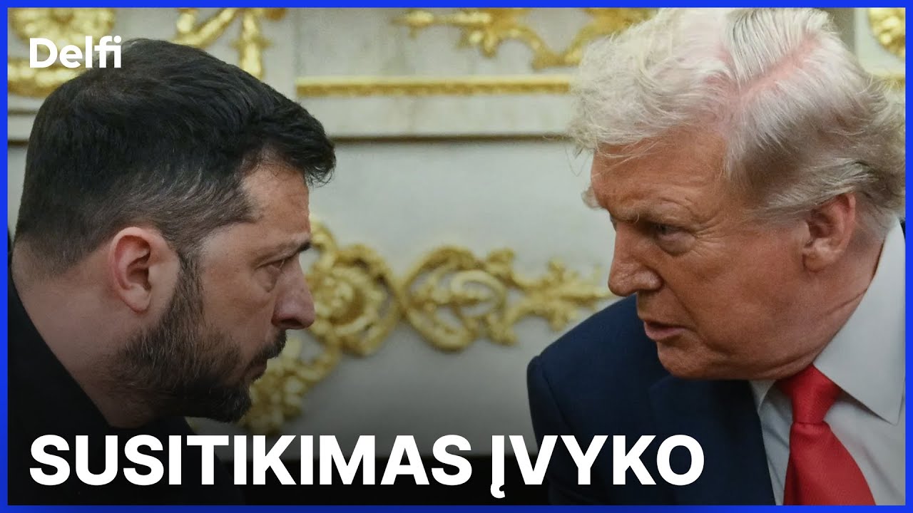 Donaldas Trumpas Baltuosiuose rūmuose susitiko su Volodymyru Zelenskiu