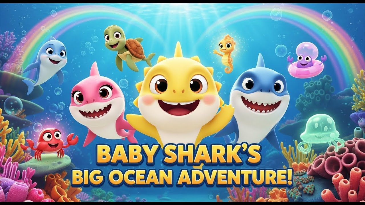 Baby Shark’s Big Ocean Adventure 🦈🌊 | 3D Cartoon Kids Poem | Fun Rhymes & Songs for Children