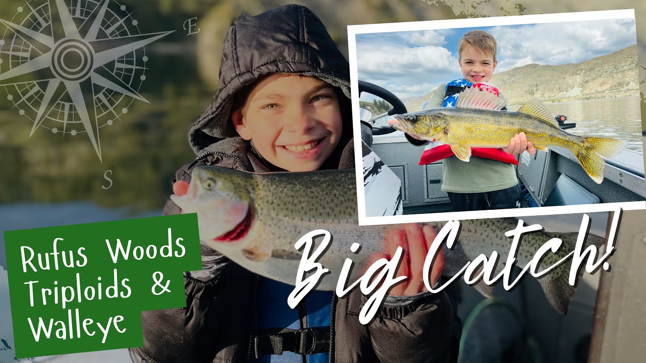 Rufus Woods Fishing Adventure with Austin Moser- April, 2024- Triploid Rainbows & Walleye!