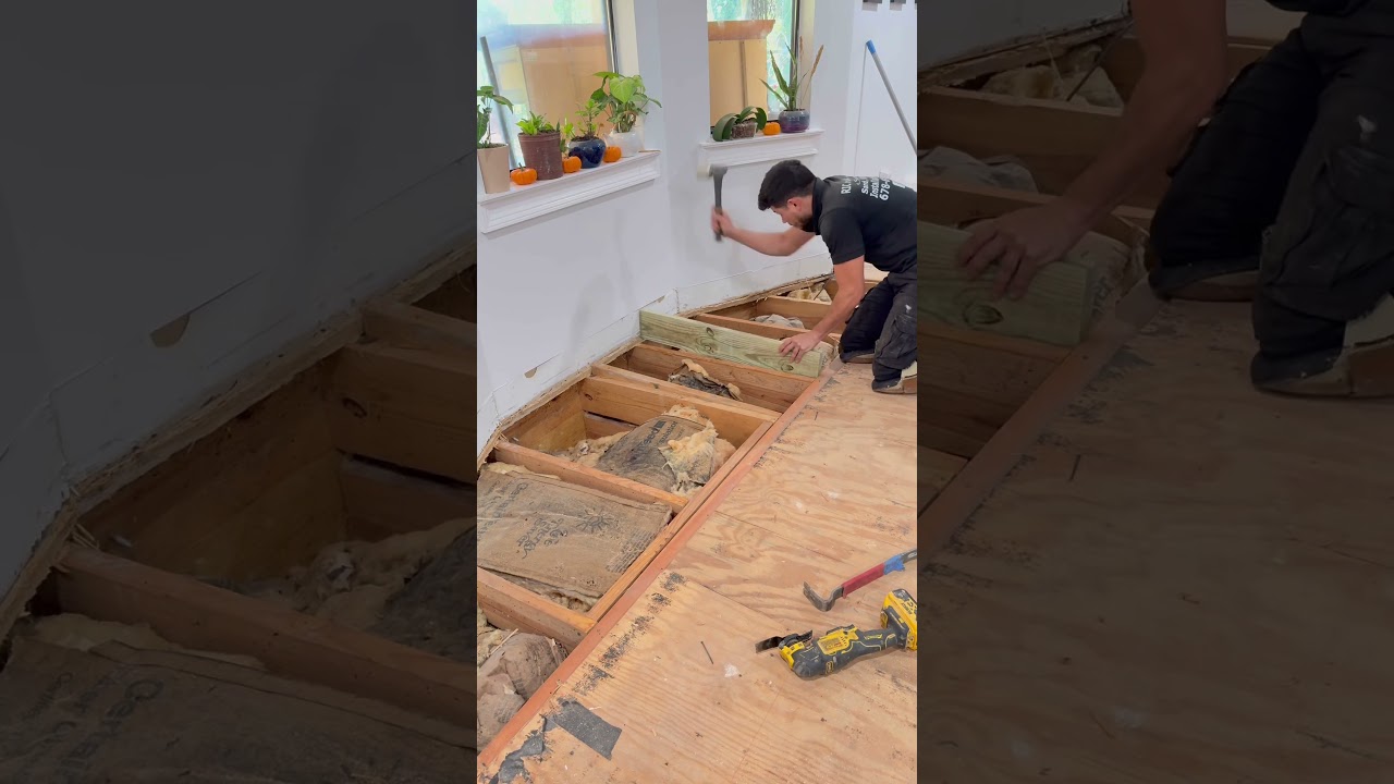 C&oacute;mo reparar niveles en sub suelo de madera #atlanta #qualityflooring #woodworking #wooddesigner