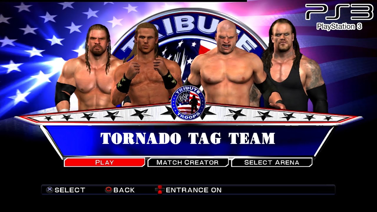 WWE SmackDown VS Raw 2011 PS3 - D-Generation X VS Brothers of Destruction - Tornado Tag Team