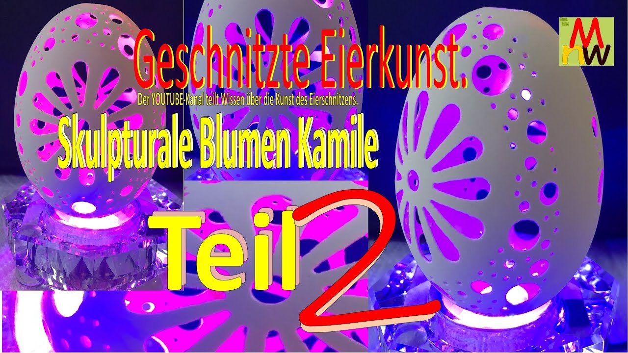 Skulpturale blumen kamille | Geschnitzte Eierkunst | Heimwerk DIY | Handwerken selbst gemacht