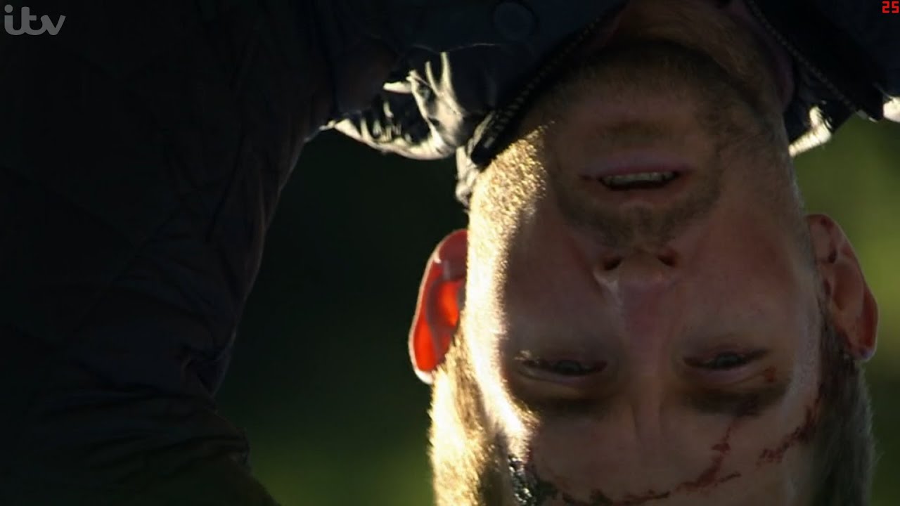 Emmerdale - Ross Hangs Pete Over A Bridge