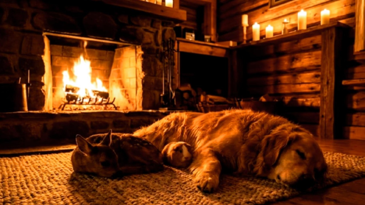 Cozy Cabin Fireplace Vibes 🔥 Crackling Fire Sounds for Deep Sleep