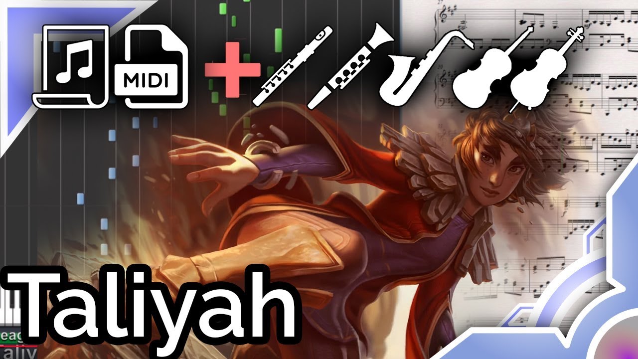 Taliyah login theme - League of Legends (Synthesia Piano Tutorial)