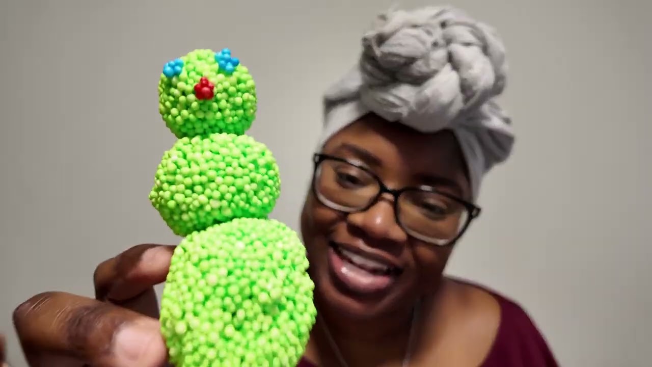 PLAYING WITH GREEN FOAM TOY ASMR sped up