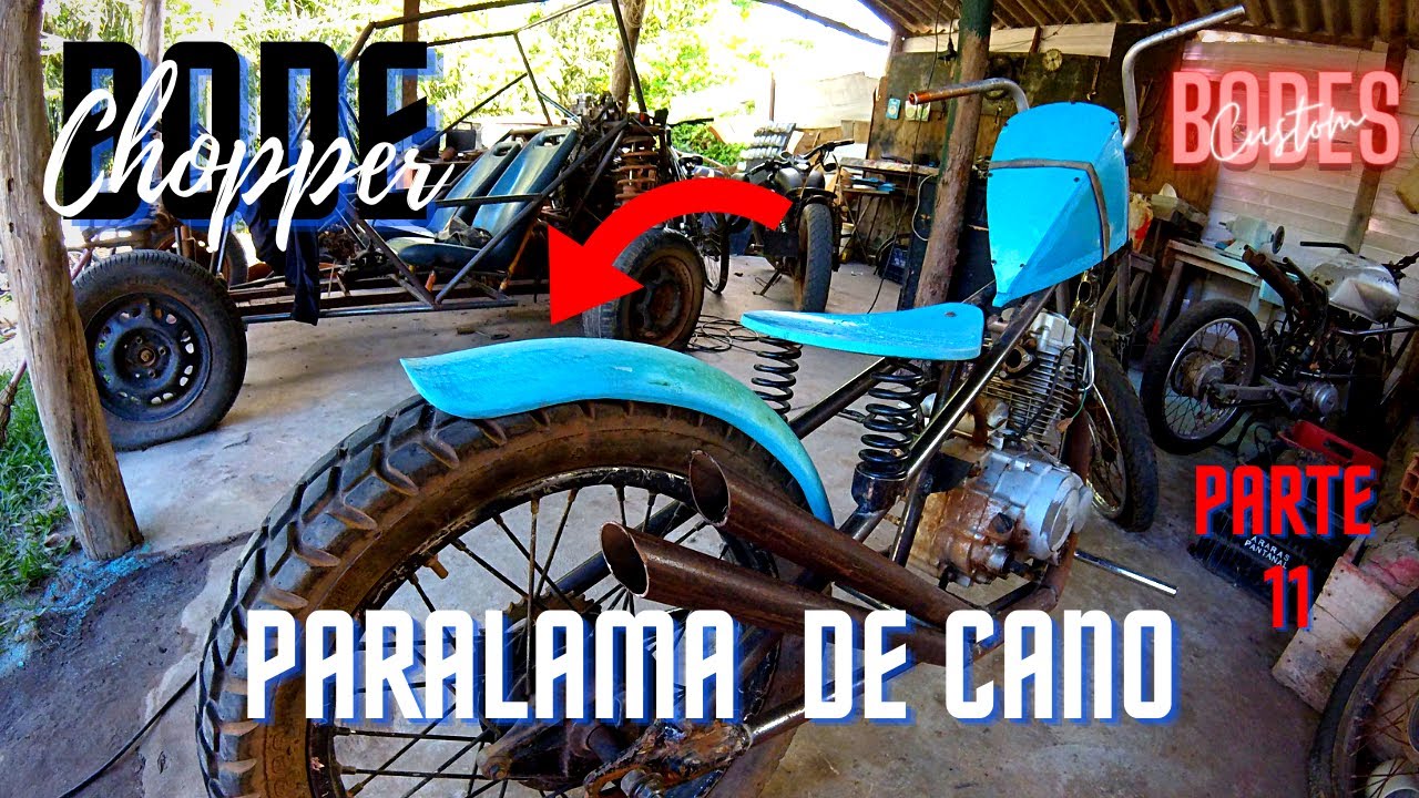 Como fazer paralama da chopper de cano pvc parte 11