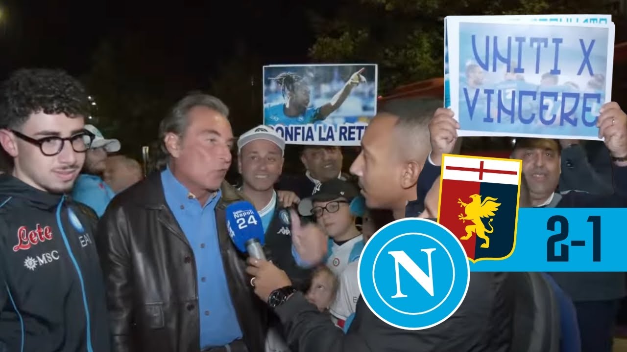 NAPOLI GENOA 2-1 ⚽🏆 Guardate la REAZIONE dei tifosi allo stadio Maradona!