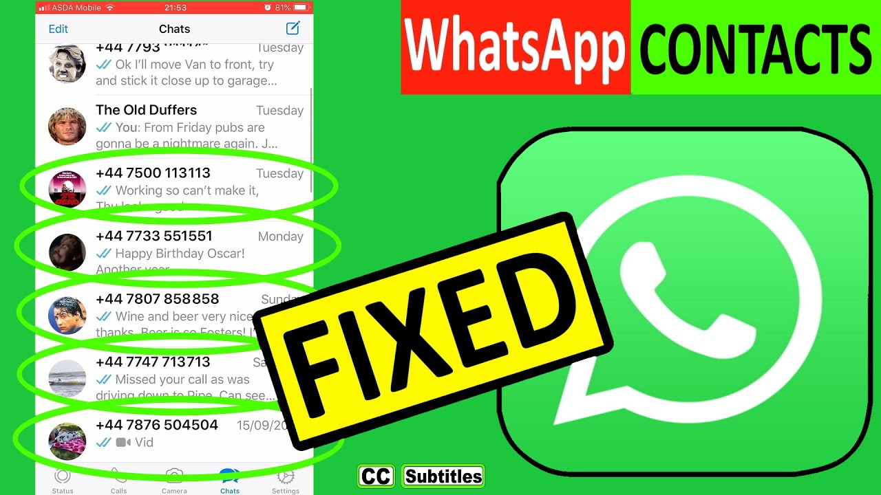 iPhone WhatsApp contacts not showing names FIXED