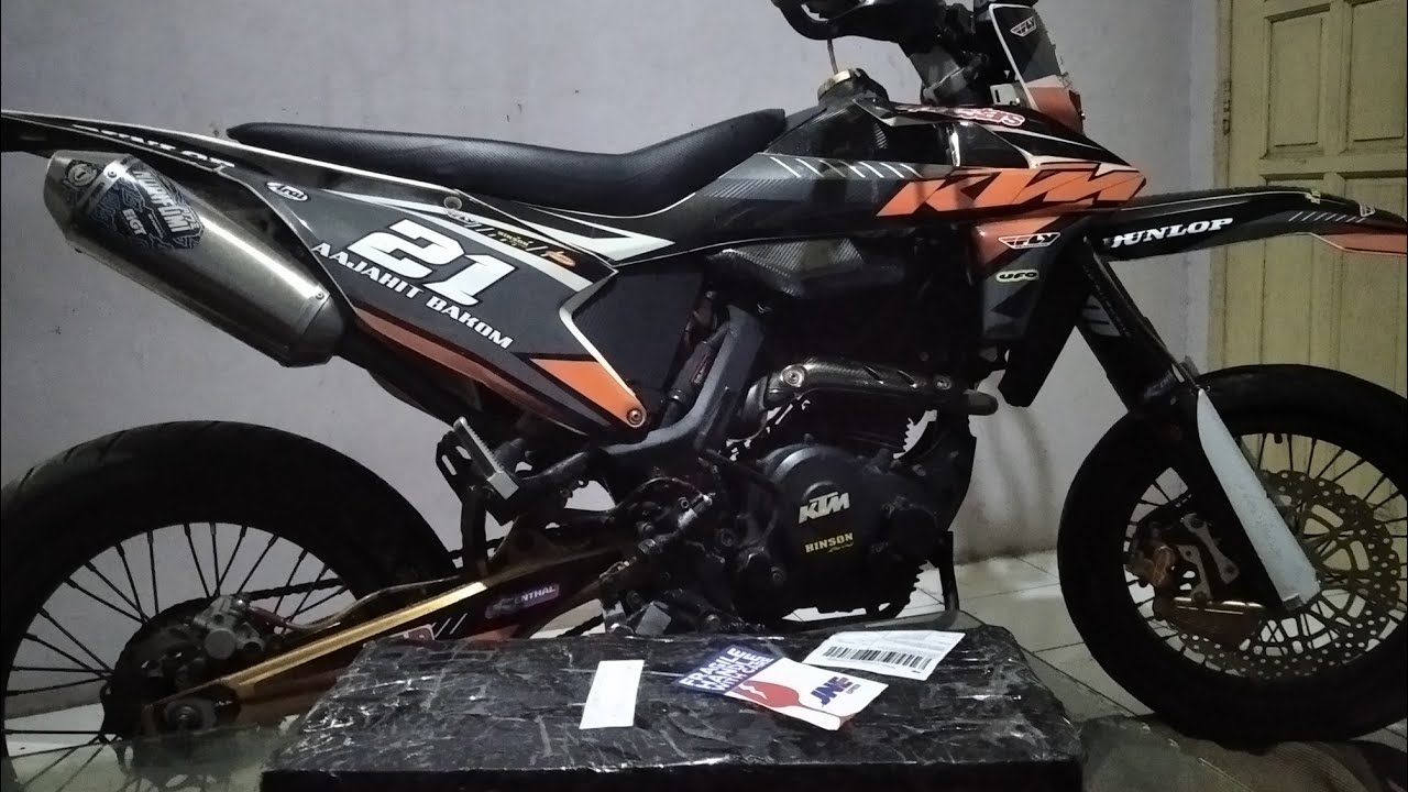 cara membuat cover shock depan teleskopik klx, wr 155 (modifikasi byson jadi ktm supermoto)
