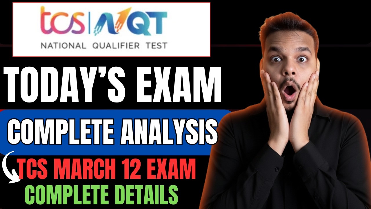 Today's TCS NQT Exam Analysis 2026 | TCS Exam Complete Details | TCS NQT Aptitude Exam Analysis
