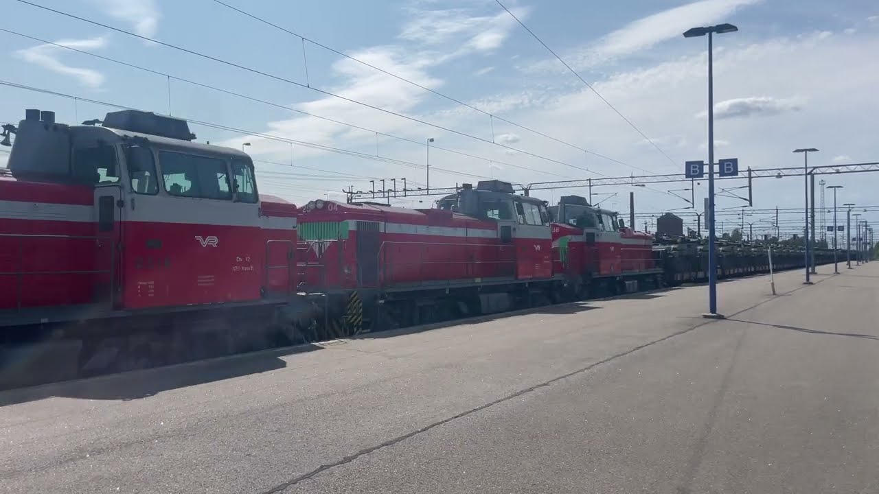 Sotilasjuna palaa harjoituksista (Kouvola 28.5.2023)