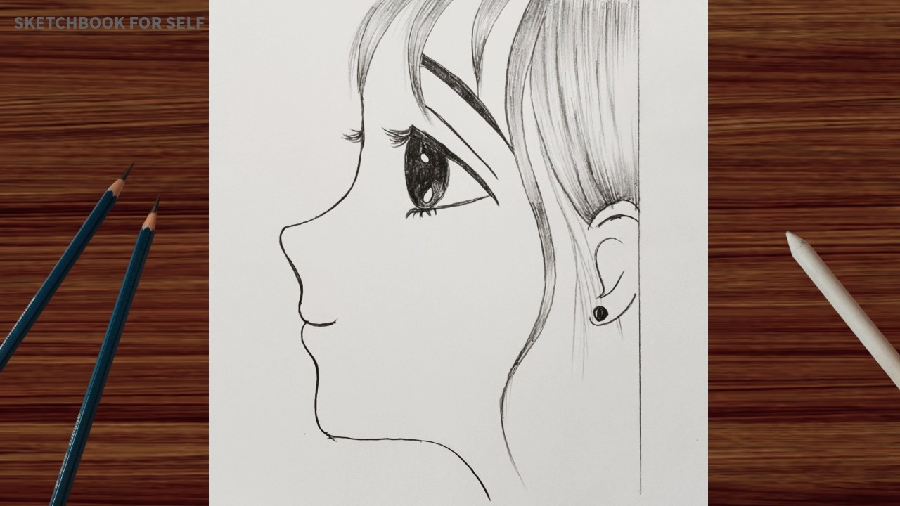 How to draw a Anime girl || step by step || Manga girl pencil sketch || Girl drawing