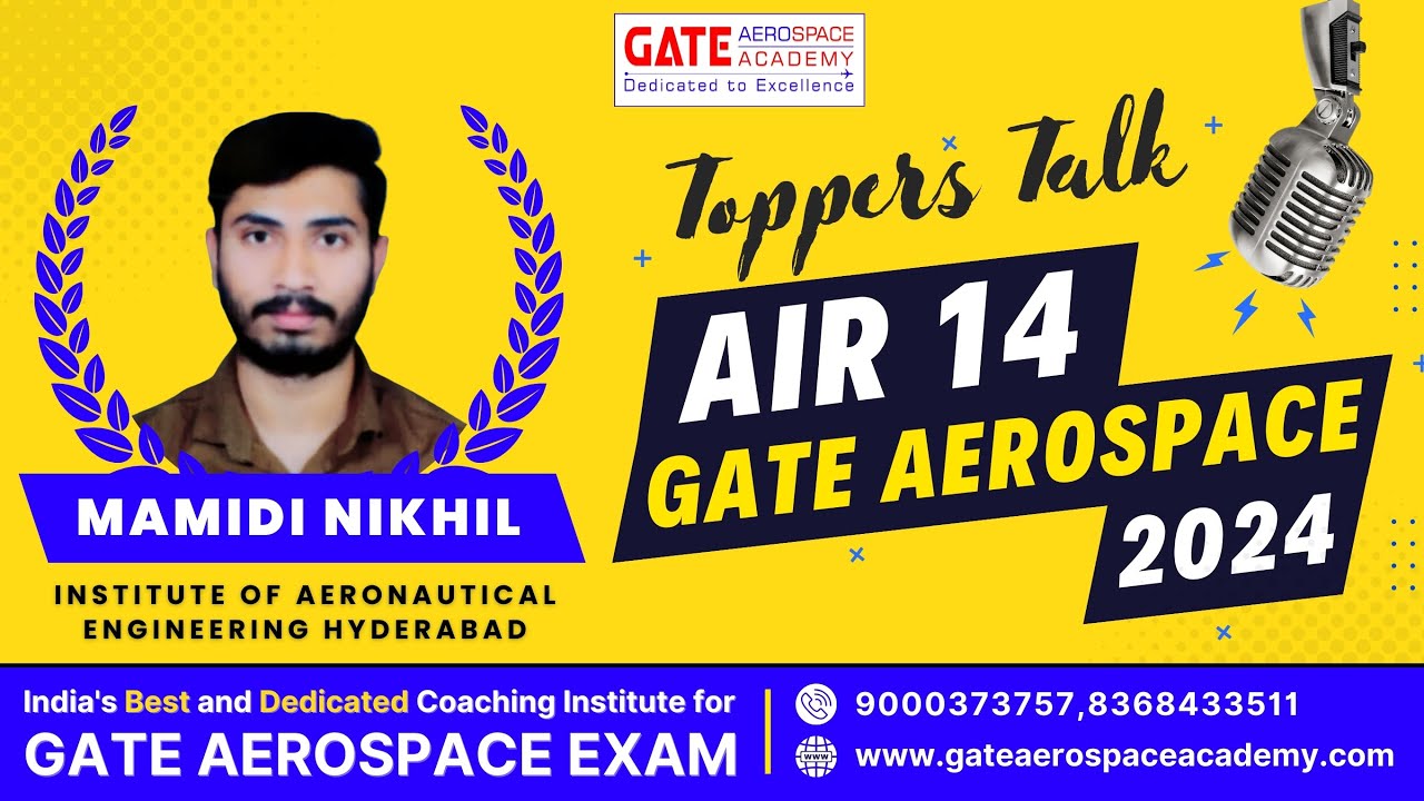 GATE Aerospace Engineering Topper's Talk | All India Rank 14 | GATE Aerospace Academy | Gate AE 2024
