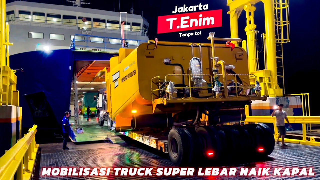 GASSRUK PARAH❗️UPAYA KERAS MATI”AN TRUCK SCANIA BERUSAHA KELUAR DARI KAPAL DI PELABUHAN BAKAUHENI