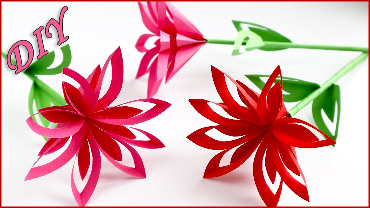 Openwork Paper Flower. Origami DIY. Making Flowers