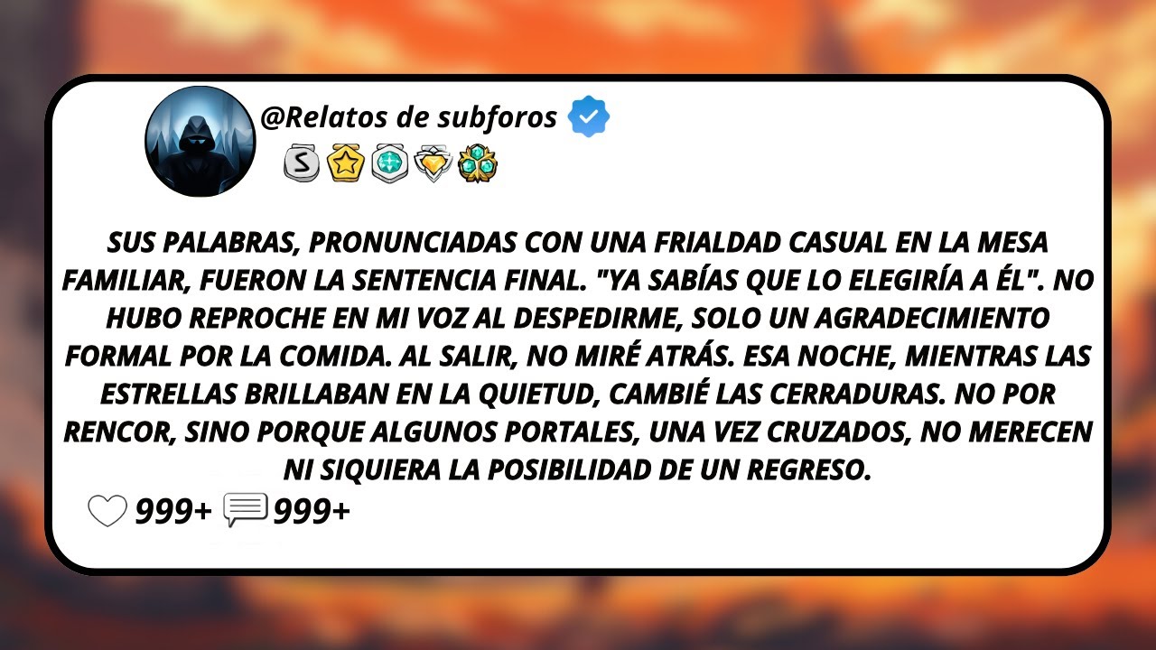 Sus Palabras, Pronunciadas Con Una Frialdad Casual En La Mesa Familiar, Fueron La Sentencia Final...