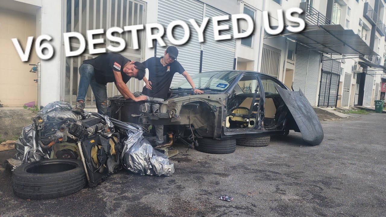 Destroying a perfect V6 Engine running car