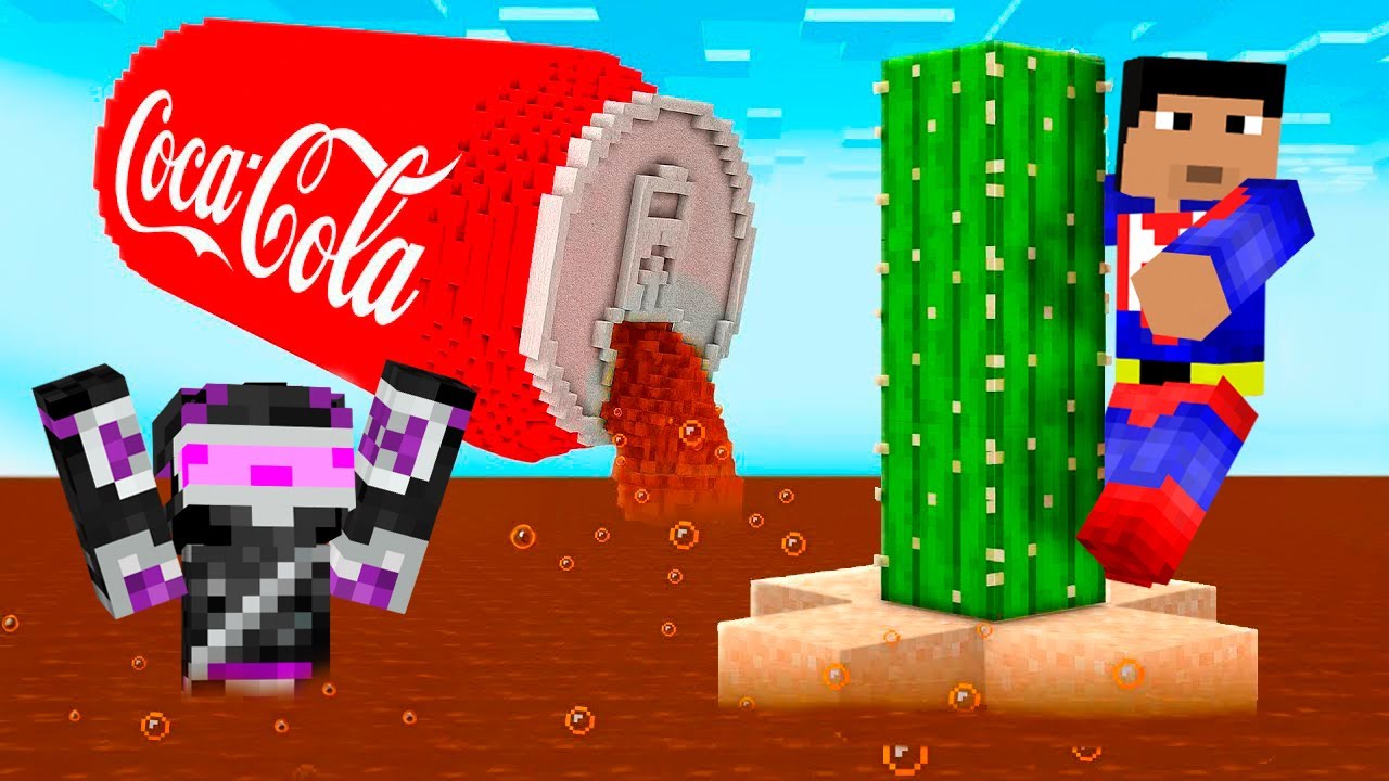 COCA COLA SUBE CADA MINUTO EN MINECRAFT TROLL 😱🥤