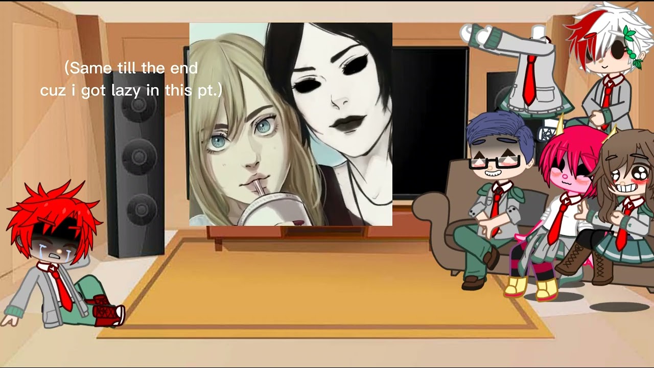 MHA React to Fem.Deku as Jane the killer & Bakugou as Jeff tk(Jealous/Bully Kiri)(Read descri PT.6/7
