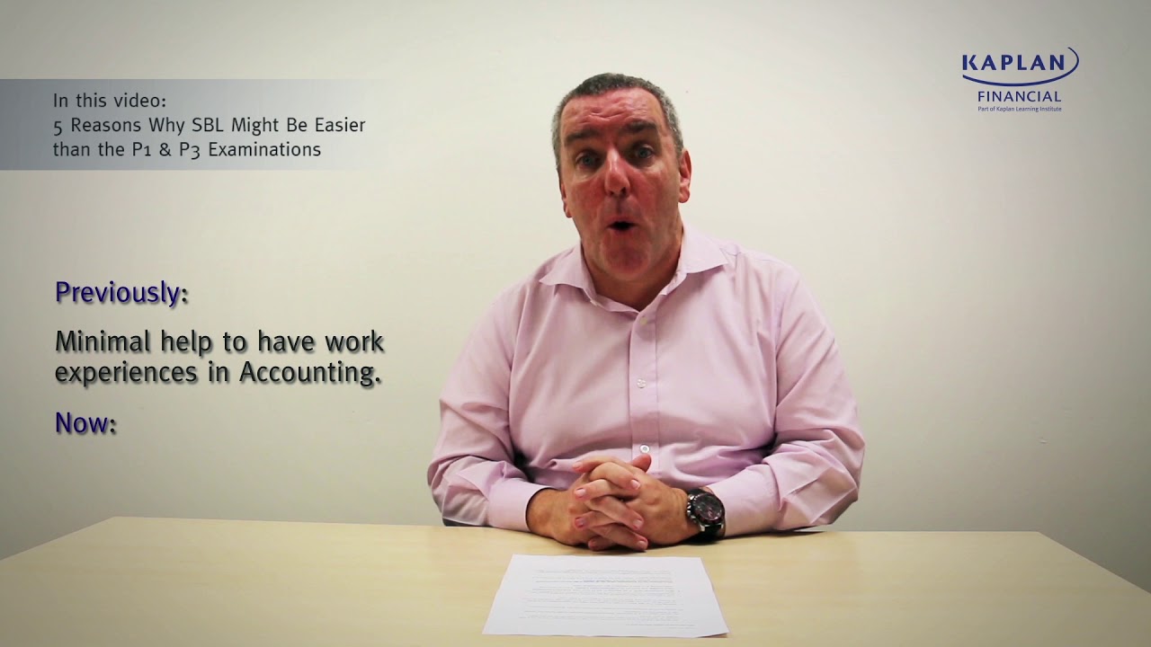 5 Reasons Why SBL Might be Easier than the P1 & P3 Examinations