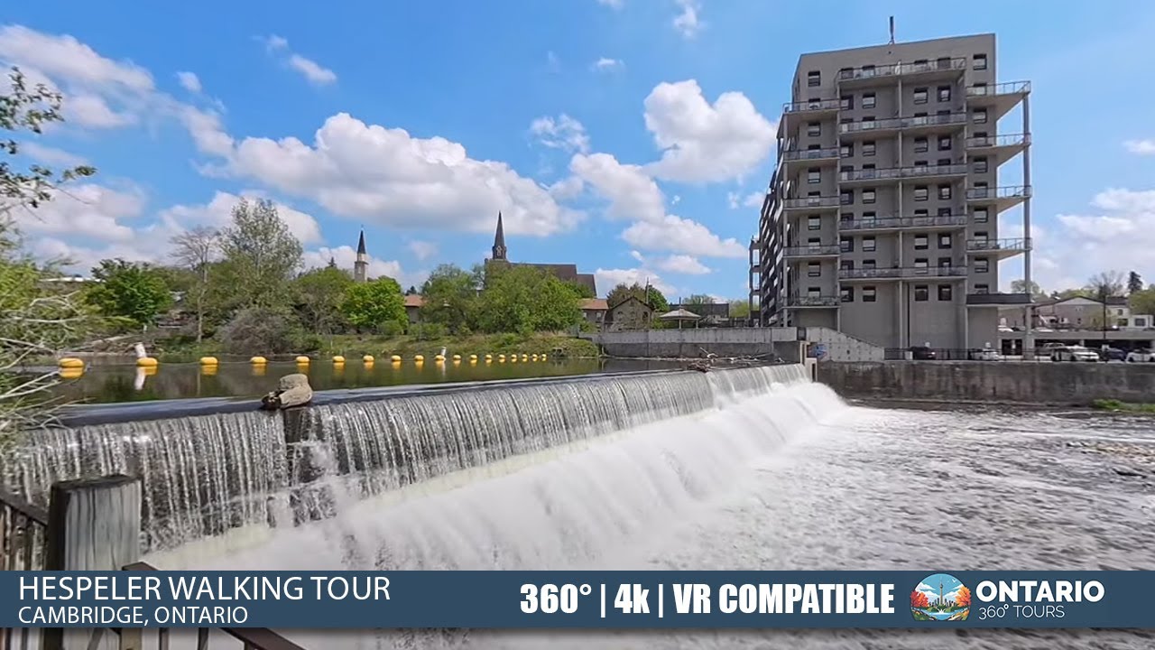 Hespeler (Cambridge) Walking Tour | 8K | 360 Video