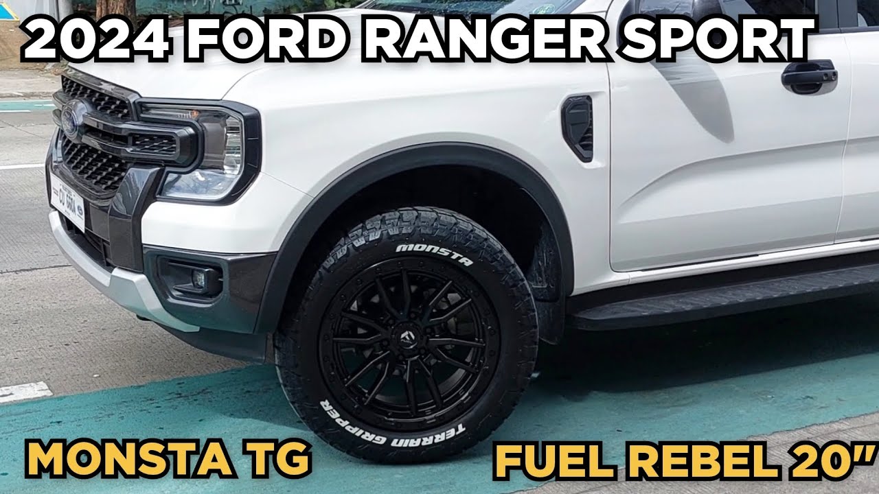 Fuel Rebel 20" paired with Monsta TG 275x55 R20 on a 2024 Ford Ranger Sport @ RNH Tire Supply