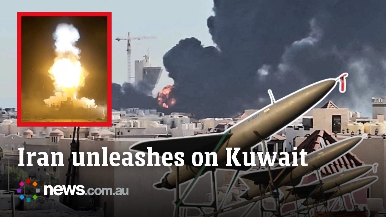 Smoke rises from Kuwaiti city as  Iran launches massive drone attack