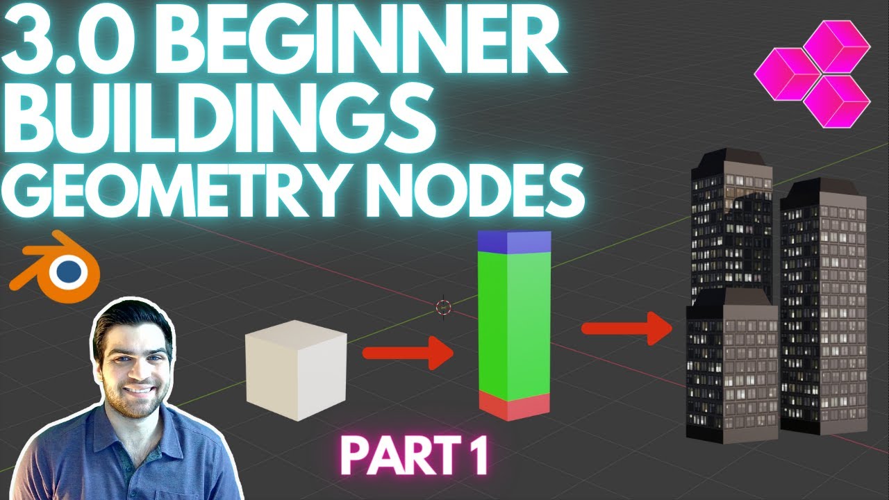 BUILDINGS With BEGINNER GEOMETRY NODES 3.0 - Part 1 Color Blocks