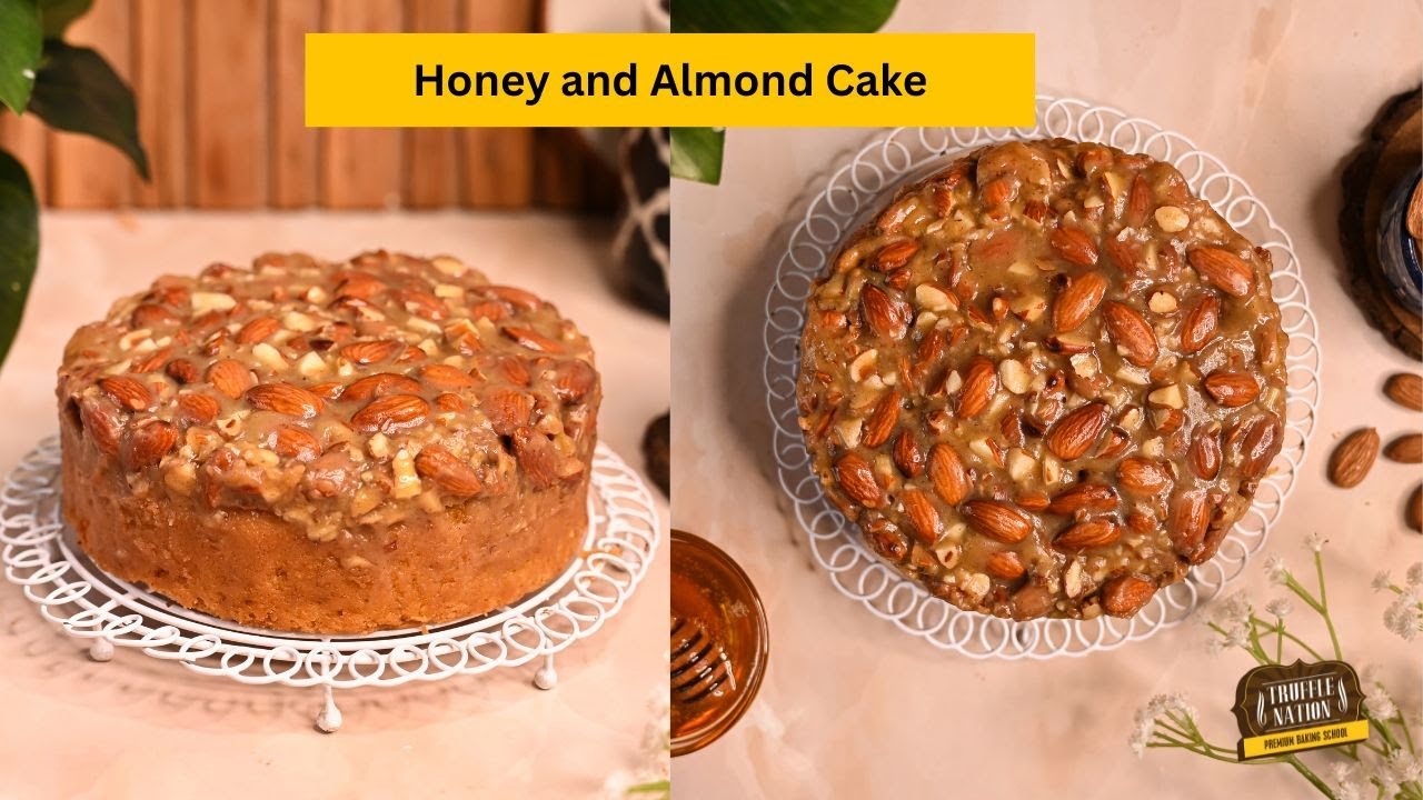 Eggless Honey Almond - Whole Wheat Cake, Super Moist and Perfect for Hampers