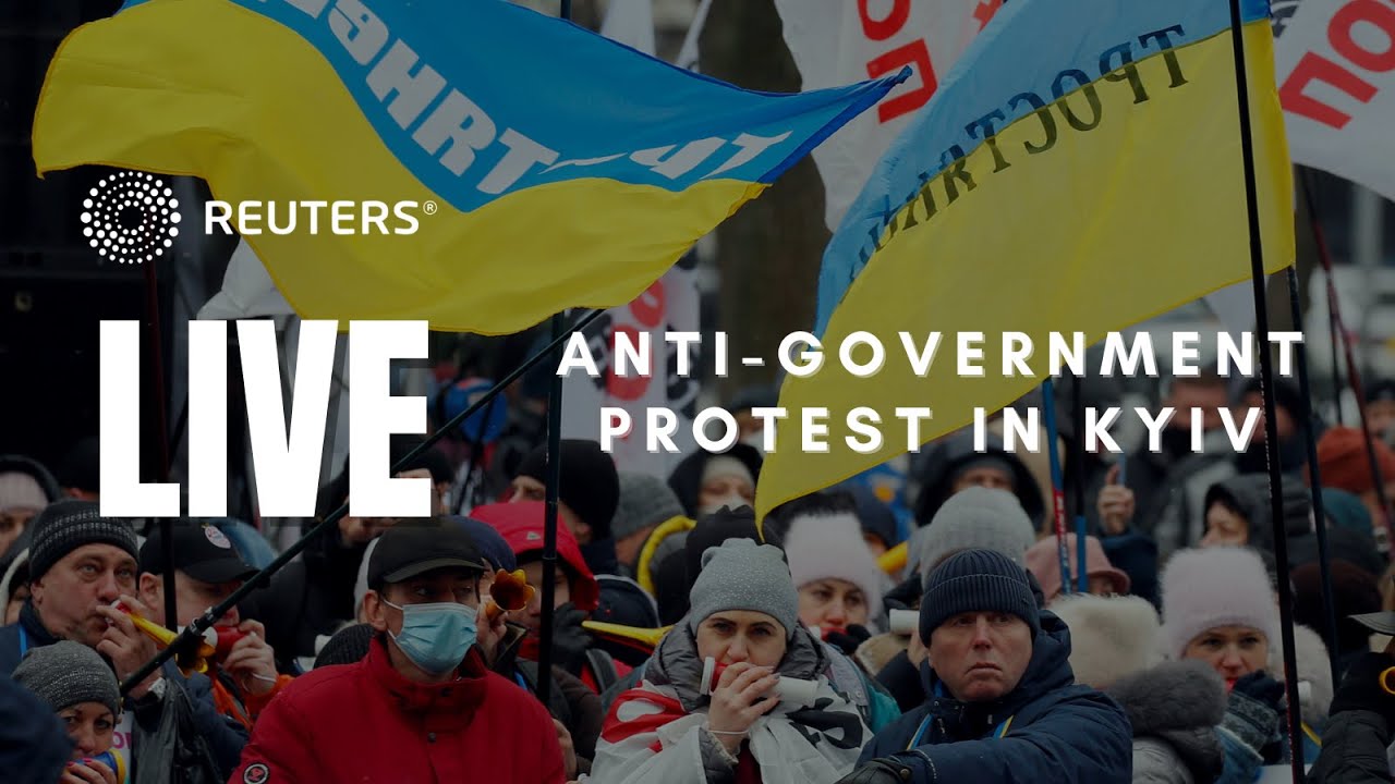 LIVE: Activists hold an anti-government protest in Kyiv