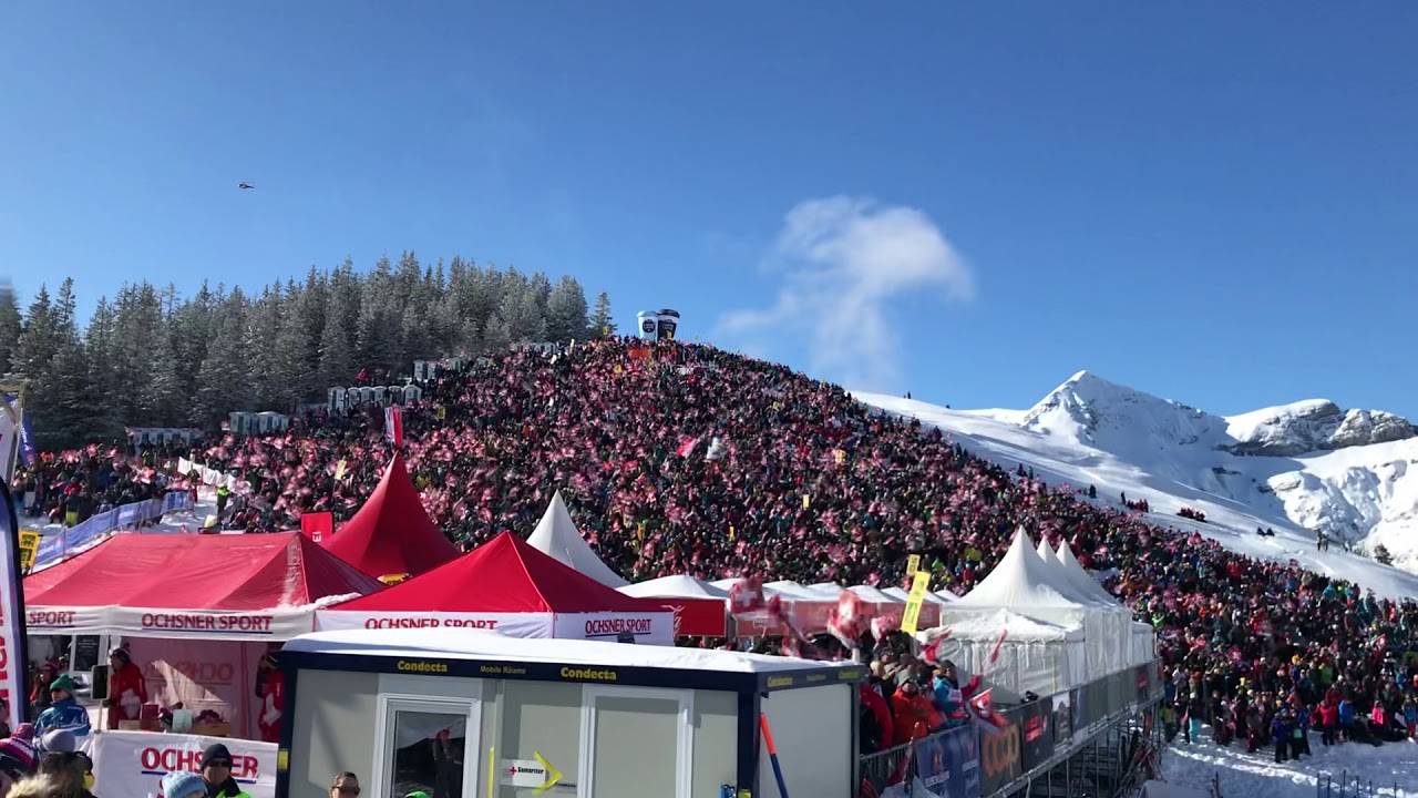 Lauberhorn 2020 - Beat Feuz winning run! Incredible crowd reaction @ Hundschopf! *WATCH WITH SOUND*
