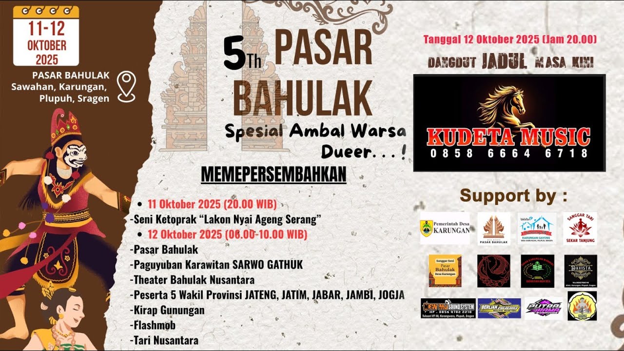 LIVE AMBAL WARSA DUERR PASAR BAHULAK Ke 5th - Seni Ketoprak 