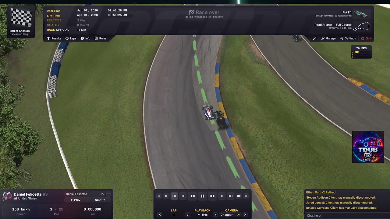 IM RACING MY FIA F4 Esports Regional Tour - America @ Road Atlanta Full Course