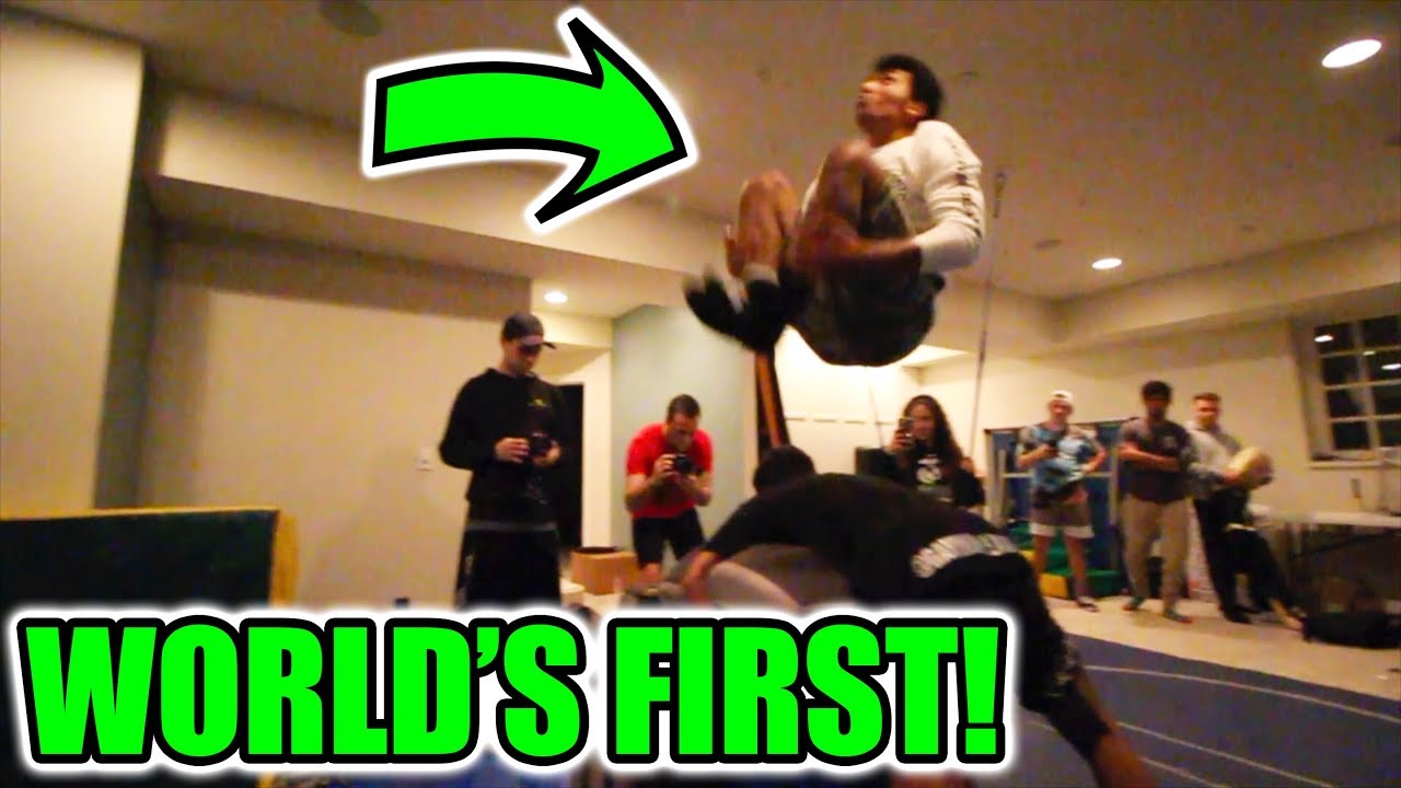INVENTING INSANE FLIPS IN THE GRAV BASEMENT!