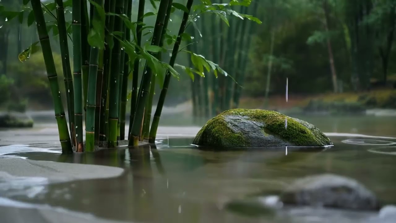 “8 Hours of Rain in a Bamboo Zen Garden – Deep Sleep & Relaxation”